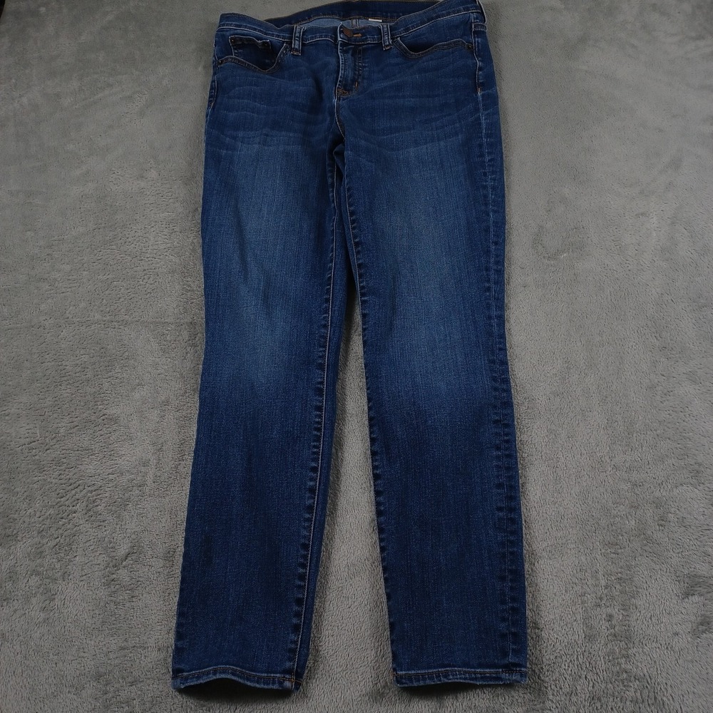 J‎ Crew Jeans Womens 30 Blue Denim Tapered Preppy Pockets Cotton